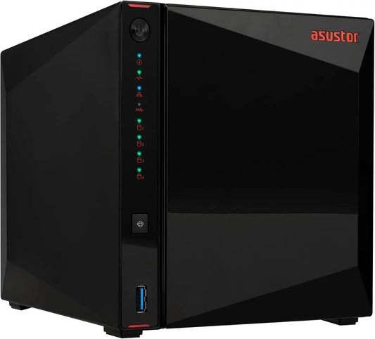 Asustor AS5404T 4Bay NAS Intel Quad-Core 2GHz CPU 4xM.2 NVMe SSD Slot 2x2.5G Port 4G DDR4 RAM Network Attached Storage Diskless
