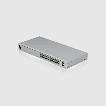 UBIQUITI USW-24-POE 24 PoE Port Switch Layer 2 PoE switch with fanless cooling system 2x1G SFP ports 95W total PoE availability - Best WiFi Mall