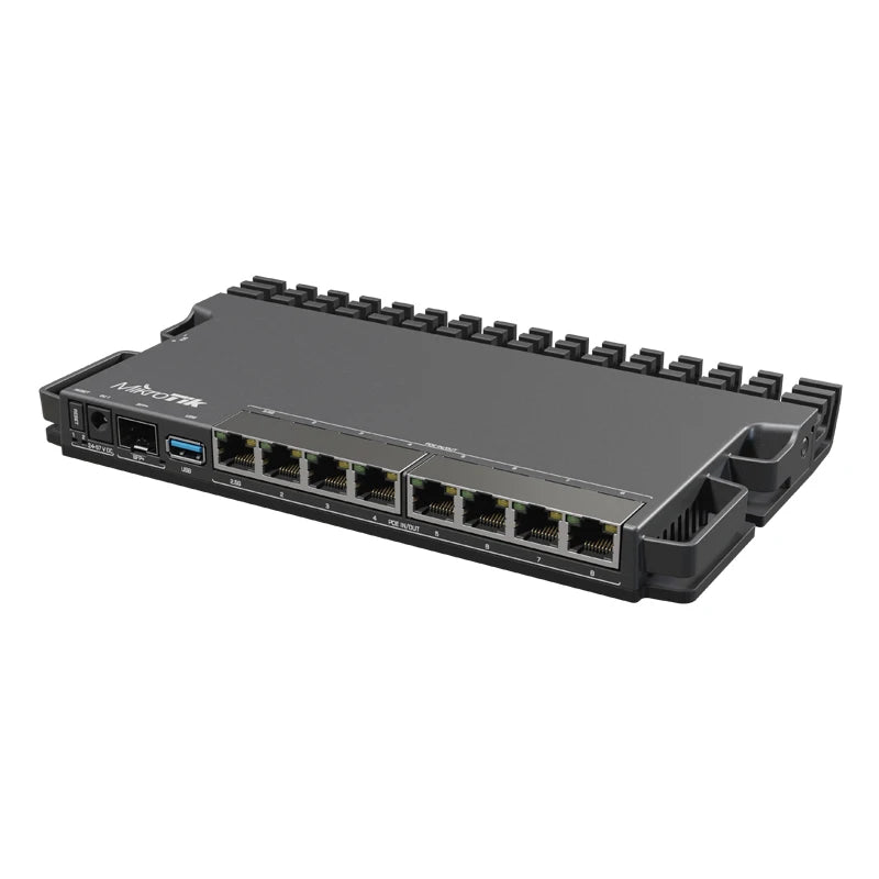 Mikrotik RB5009UPr+S+IN RB5009 Router with PoE-In and PoE-Out On All Ports, Small and Medium ISPs. 2.5/10 Gigabit Ethernet SFP+ - Best WiFi Mall
