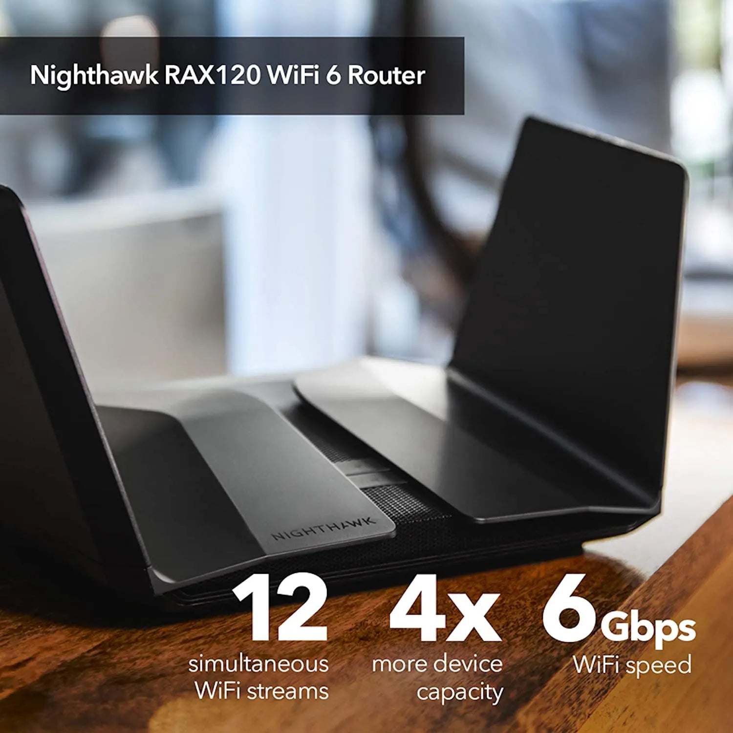 NETGEAR RAX120 Nighthawk 12-Stream Tri-Band WiFi 6 Router AX6000 Wireless Speed up to 6Gbps, 4K/8K UHD, Longer Range  Antennas - Best WiFi Mall