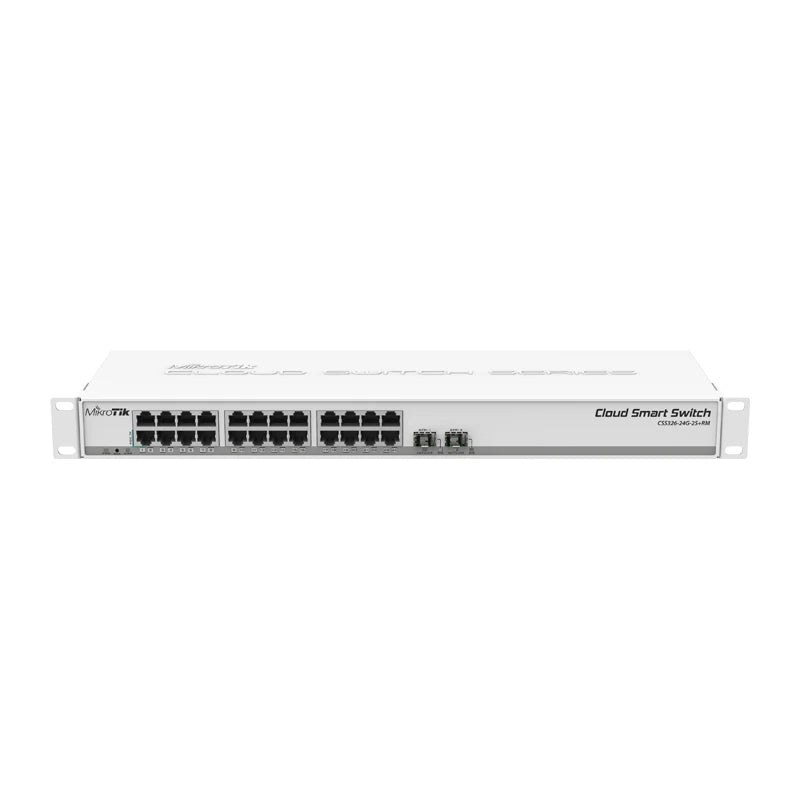 MikroTik CSS326-24G-2S+RM Network Switch 24 port Gigabit Ethernet with 2 SFP + ports, Intelligence network management - Best WiFi Mall