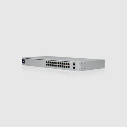 UBIQUITI USW-24-POE 24 PoE Port Switch Layer 2 PoE switch with fanless cooling system 2x1G SFP ports 95W total PoE availability - Best WiFi Mall