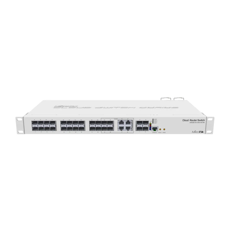 MikroTik CRS328-4C-20S-4S+RM Smart Switch 20xSFP cages, 4xSFP+, 4xCombo ports (Gigabit Ethernet or SFP), 800MHz CPU, 512MB RAM - Best WiFi Mall
