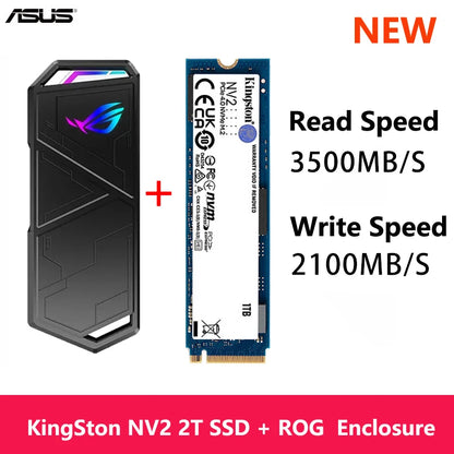 ASUS ROG STRIX ARION External Hard Disk M.2 NVMe SSD Enclosure USB3.2 GEN2 Type-C, Fits PCIe 2280/2260/2242/2230 M/M+B Key - Best WiFi Mall