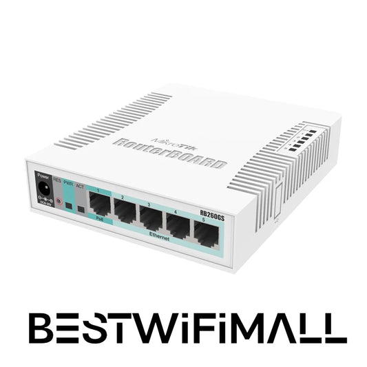 Mikrotik CSS106-5G-1S / RB260GS 5x Gigabit Ethernet Smart SOHO Switch, 1x SFP Cage, Plastic Case, SwOS - Best WiFi Mall