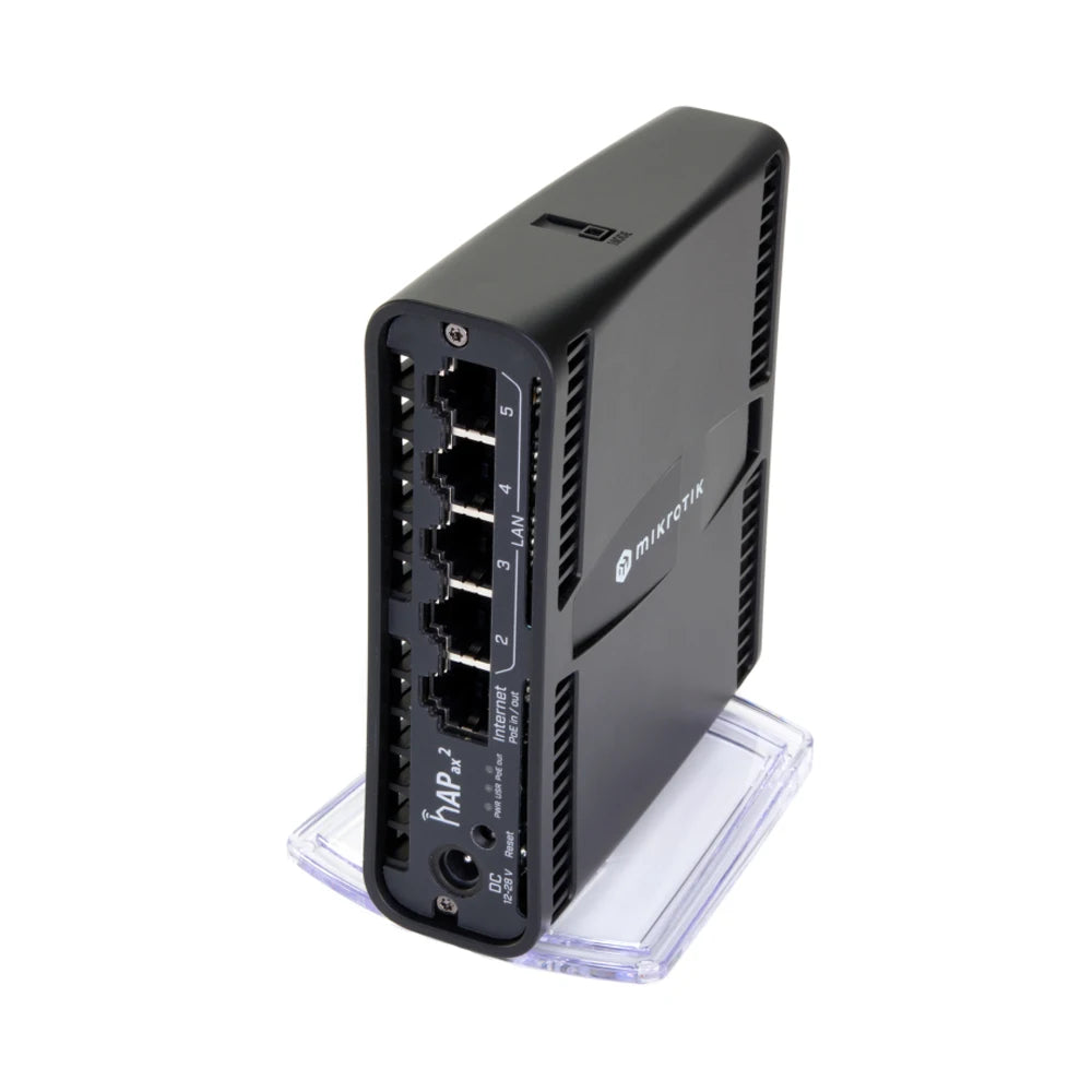 MikroTik C52iG-5HaxD2HaxD-TC AX1800 1.8Gbps WiFi 6 Router hAP ax², PoE-in and PoE-out 802.11ax WPA3 5x10/100/1000 Ethernet ports - Best WiFi Mall