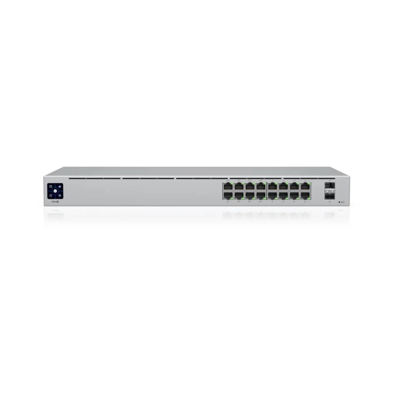 UBIQUITI USW-16-POE POE Switch Layer 2, PoE switch with (16) GbE RJ45 ports, including (8) PoE+ ports, and (2) 1G SFP ports - Best WiFi Mall