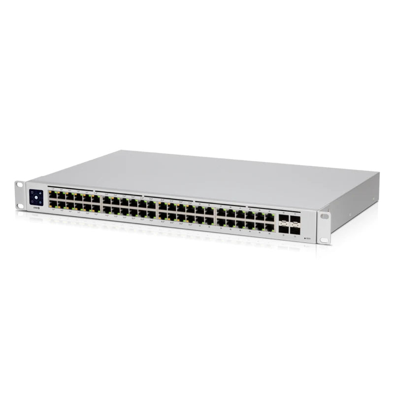 UBIQUITI USW-48-POE Switch 48 PoE, 195W PoE availability, 48-port, Layer 2 PoE switch with a silent, fanless cooling system - Best WiFi Mall