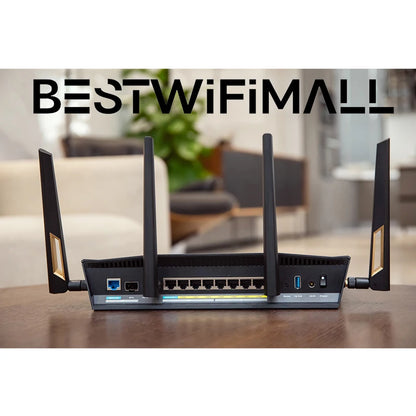 ASUS RT-BE88U WiFi 7 Router BE7200 7.2Gbps 802.11BE, Dual Band 2.4GHz&5GHz, 1x10G WAN,1x10G SFP+, Support OFDMA AiMesh Wi-Fi 7