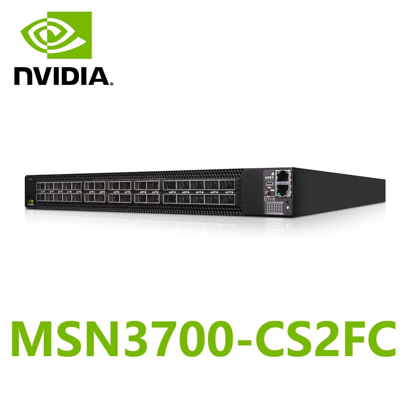 NVIDIA Mellanox MSN3700-CS2FC Spectrum-2 100GbE 1U Open Ethernet Switch Cumulus Linux System 32x100GbE QSFP28 - Best WiFi Mall
