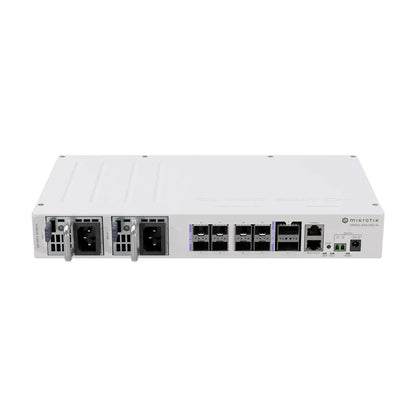 MikroTik CRS510-8XS-2XQ-IN L3 Switch 2x100Gigabit QSFP28 Ports, 8x25Gigabit SFP28 Ports, Dual Hot-Swap Power Supplies, VLANs ACL