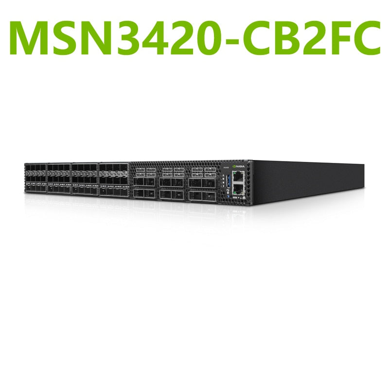 NVIDIA Mellanox MSN3420-CB2FC Spectrum-2 25GbE/100GbE Open Ethernet Switch Cumulus Linux System 48x25GbE&12x100GbE QSFP28 &SFP28 - Best WiFi Mall