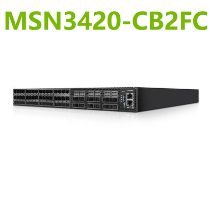 NVIDIA Mellanox MSN3420-CB2FC Spectrum-2 25GbE/100GbE Open Ethernet Switch Cumulus Linux System 48x25GbE&12x100GbE QSFP28 &SFP28 - Best WiFi Mall
