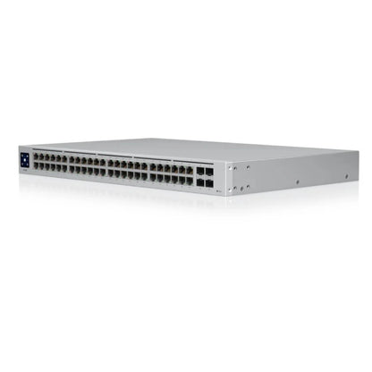 UBIQUITI USW-48-POE Switch 48 PoE, 195W PoE availability, 48-port, Layer 2 PoE switch with a silent, fanless cooling system - Best WiFi Mall