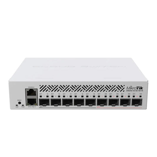 MikroTik CRS310-1G-5S-4S+IN Switch With Five 1G SFP Ports, Four 10G SFP+ Ports, Offloaded VLAN- Filtering, Layer-3 Routing - Best WiFi Mall