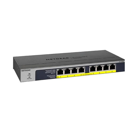 NETGEAR GS108PP 8-Port Gigabit Ethernet High-power PoE+ Unmanaged Switch with FlexPoE (123W) - Best WiFi Mall
