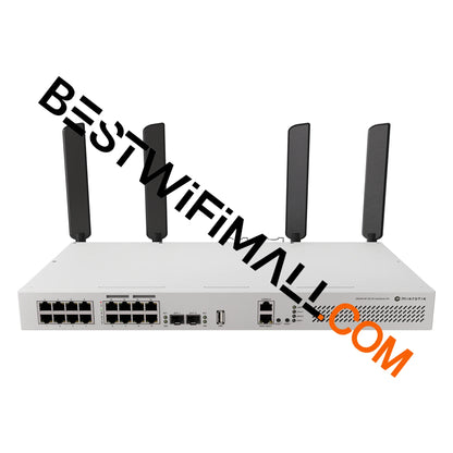 MikroTik CRS418-8P-8G-2S+5axQ2axQ-RM Wi-Fi Router 4x4 MIMO Wi-Fi 6, L3 HW Offloading, Quad-core 2.2 GHz ARM CPU, 16x Gigabit