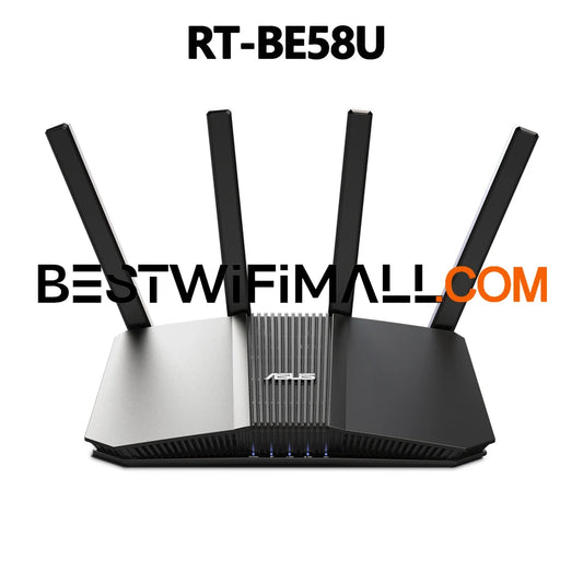 ASUS RT-BE58U BE3600 3600Mbps Dual-Band Wi-Fi 7 Router Coverage 2,000sq.ft. AI-boosted 160MHz Smart AiMesh 4K-QAM IoT VPN