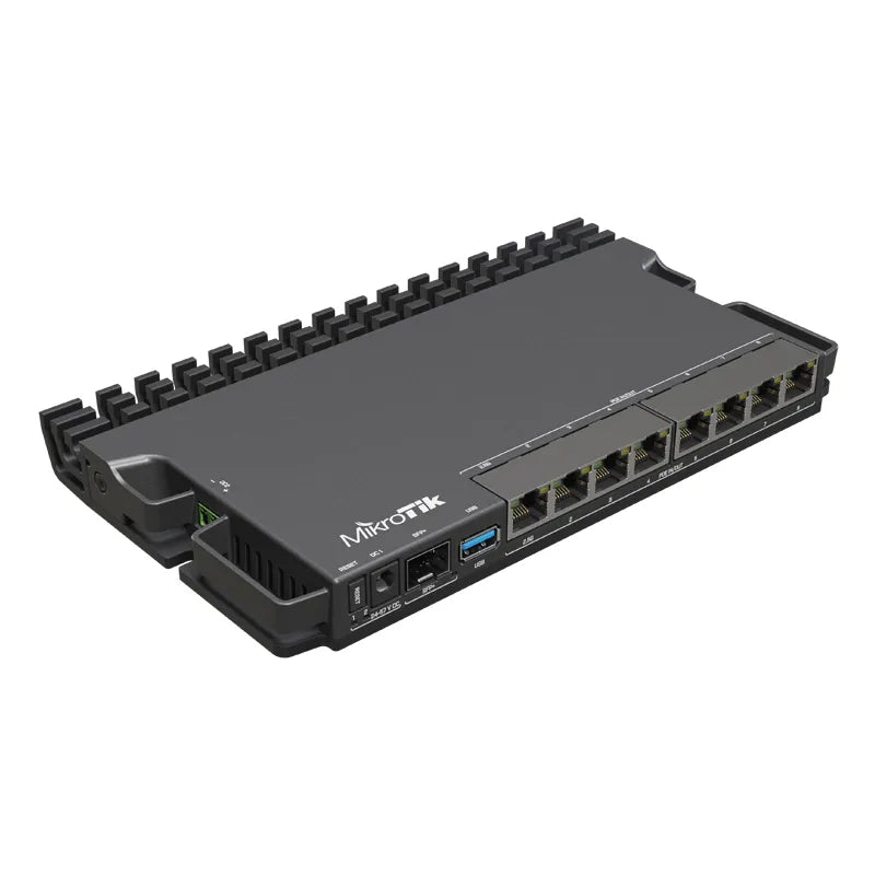 Mikrotik RB5009UPr+S+IN RB5009 Router with PoE-In and PoE-Out On All Ports, Small and Medium ISPs. 2.5/10 Gigabit Ethernet SFP+ - Best WiFi Mall