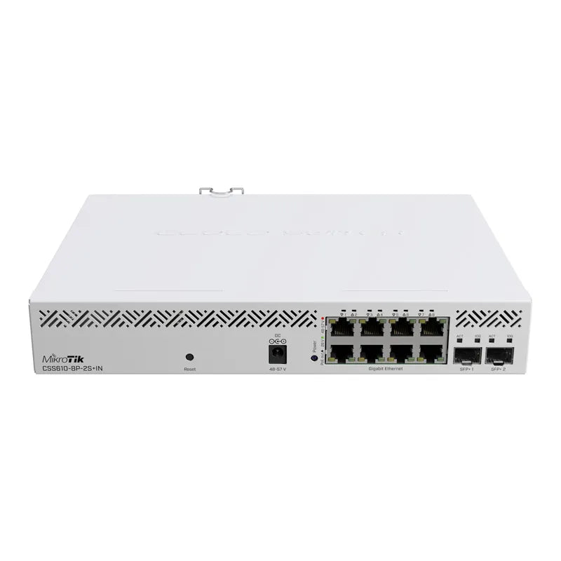 MIKROTIK CSS610-8P-2S+IN Switch Caffordable PoE Powerhouse 8 x Gigabit PoE-Out Ports and 2 x 10 Gigabit SFP+ Ports,162W, VLAN - Best WiFi Mall