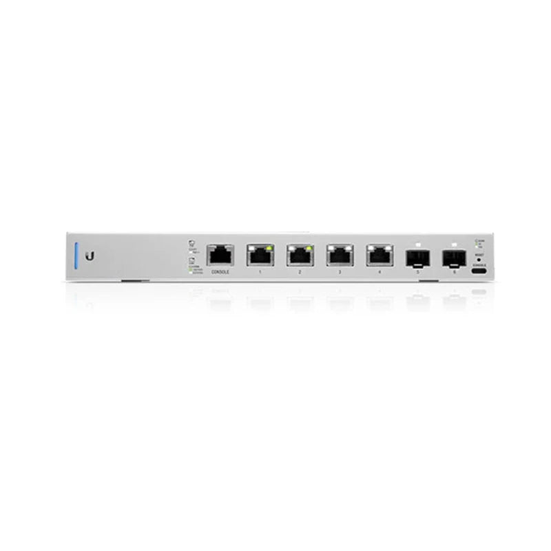 Ubiquiti US-XG-6POE 10 GbE PoE Switch 170W, SFP+ (Gen1), 4x1/2.5/5/10 GbE PoE++ ports, 2x10G SFP+ ports, Layer 3 switching, 2xDC - Best WiFi Mall