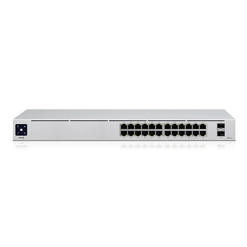 UBIQUITI USW-24-POE 24 PoE Port Switch Layer 2 PoE switch with fanless cooling system 2x1G SFP ports 95W total PoE availability - Best WiFi Mall
