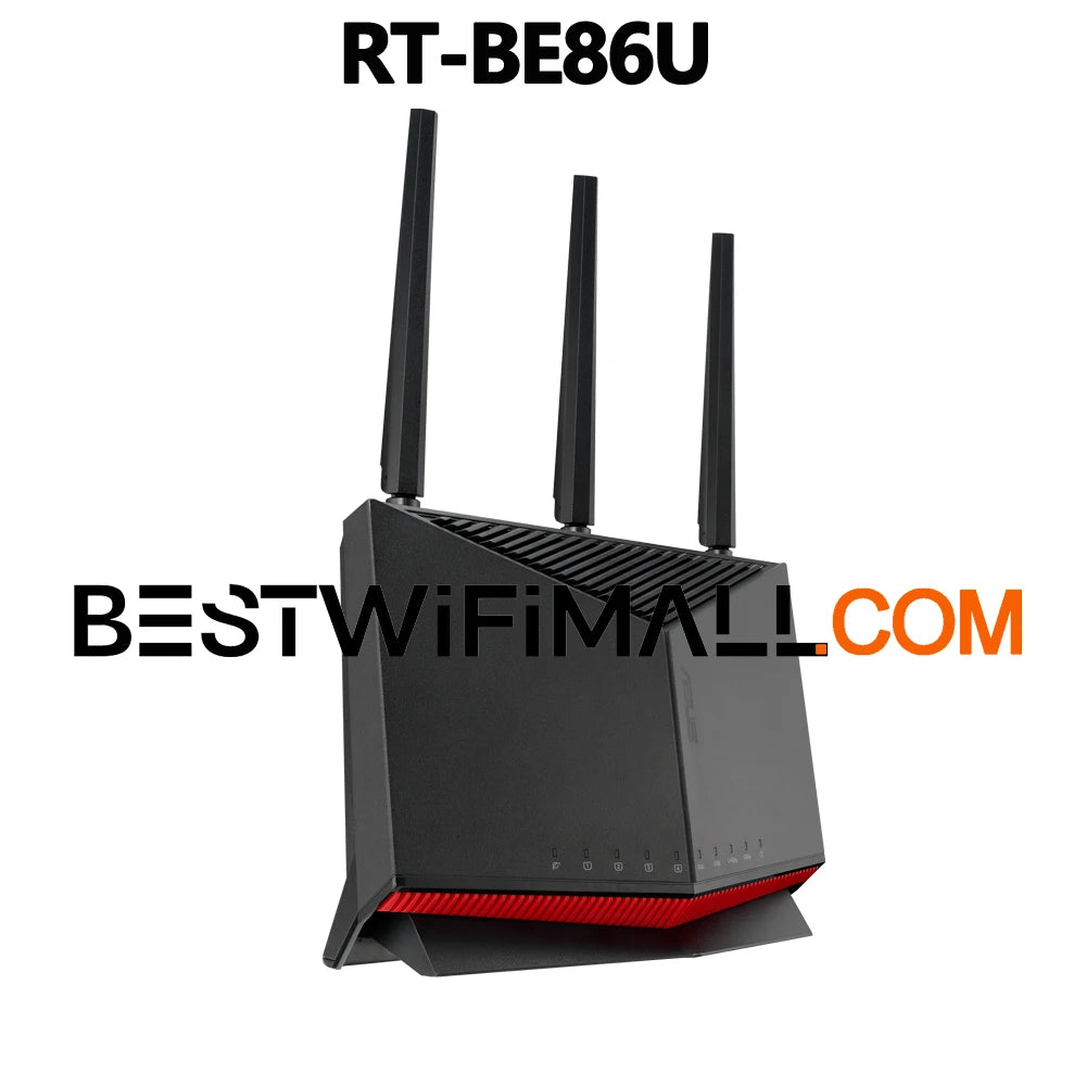 ASUS RT-BE86U BE6800 WiFi 7 802.11BE AiMesh Gaming Router Dual-Band 7-Stream 10G WAN/LAN Port, 2,750 Sq. Ft.