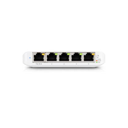 UBIQUITI USW-Flex-Mini Switch Flex Mini, Layer 2 switch with 5xGbE RJ45 ports, including 1xPoE input,fully managed UniFi Network - Best WiFi Mall