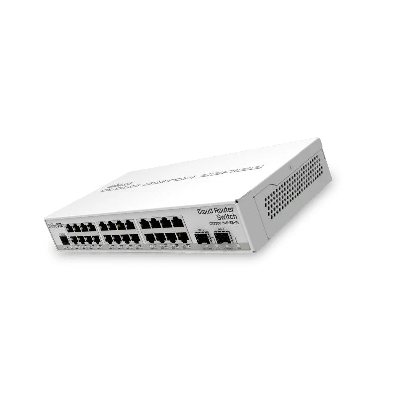 Mikrotik Switch CRS326-24G-2S+IN 24 Gigabit ports, 2x10G SFP+ cages, desktop case, server room power for your home - Best WiFi Mall