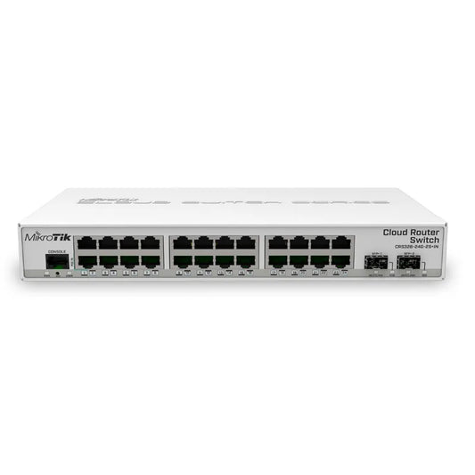 Mikrotik Switch CRS326-24G-2S+IN 24 Gigabit ports, 2x10G SFP+ cages, desktop case, server room power for your home - Best WiFi Mall