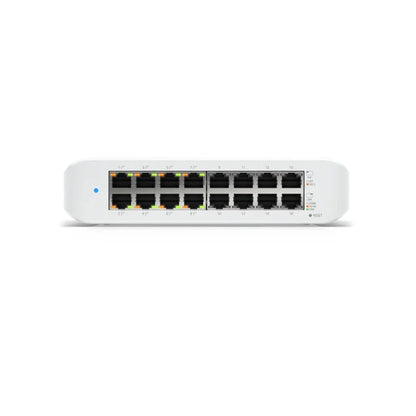 UBIQUITI USW-Lite-16-PoE, 8 Ports PoE Switch, Layer 2 Switch, 8x1GbE PoE+ RJ45 ports, 8x1GbE RJ45 ports, 45W PoE Switch supply - Best WiFi Mall