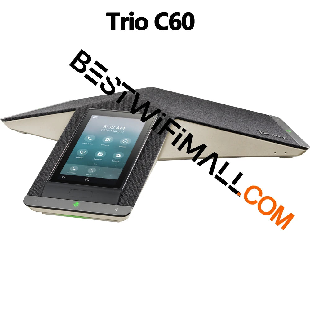 Poly Trio C60 IP Conference Phone Polycom) Smart Conference Phone for Any Meeting Space 5' Color Touch Display Works with Teams