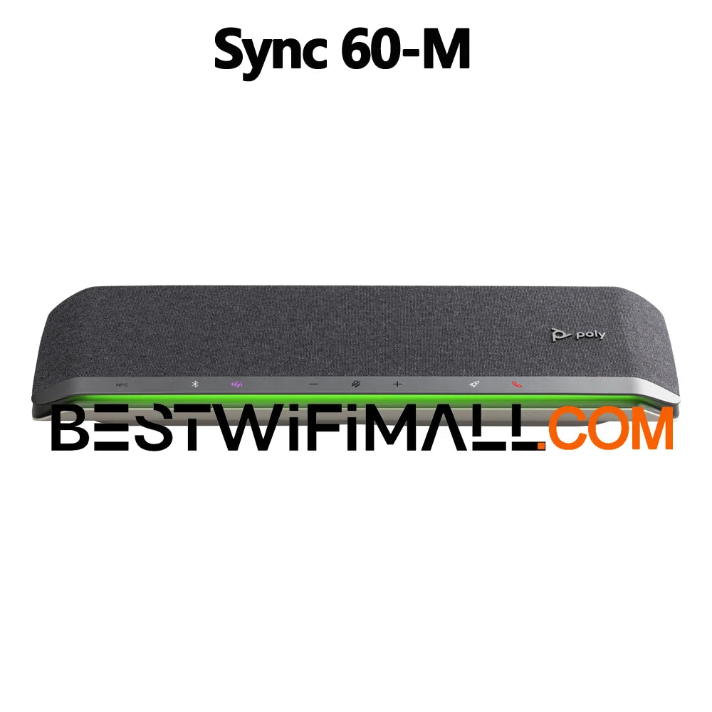 Poly Sync 60-M Smart Speakerphone Up to 30 M, +USB-A to USB-C
