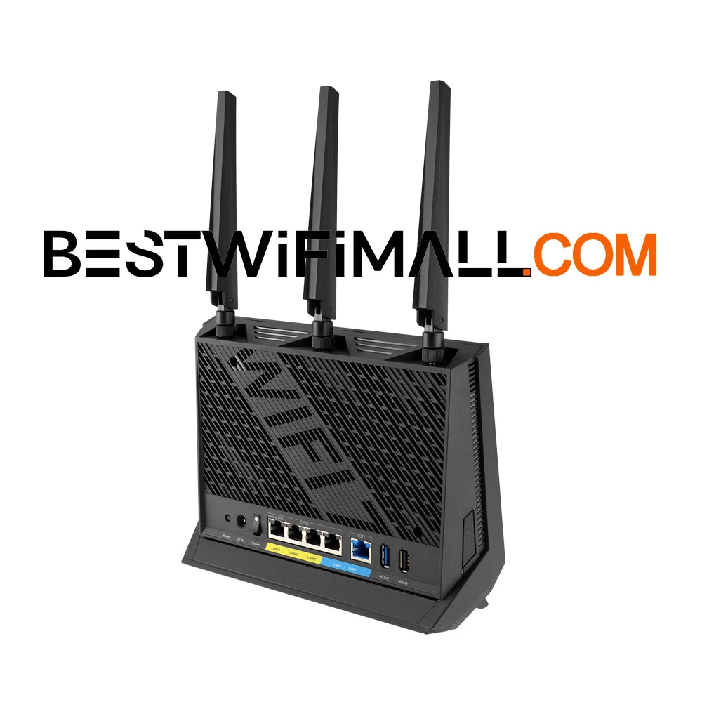 ASUS RT-BE86U BE6800 WiFi 7 802.11BE AiMesh Gaming Router Dual-Band 7-Stream 10G WAN/LAN Port, 2,750 Sq. Ft.