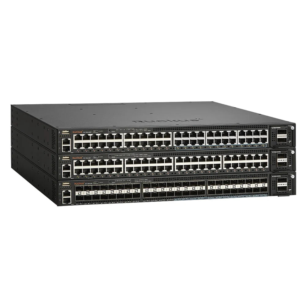 RUCKUS ICX 7650 Ethernet Switches High-End Enterprise-Class Stackable Access/Aggregation Switch With 100GbE, BGP, OSPF, VRRP
