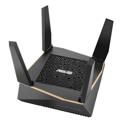 ASUS RT-AX92U AX6100 Tri-band WiFi 6 (802.11ax) Router Supporting AiProtection Pro network security, AiMesh mesh wifi system, built-in wtfast for gaming, VPN setting, Adaptive QoS and DFS band