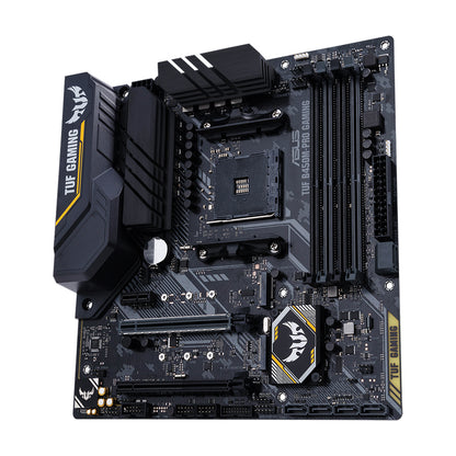 ASUS TUF B450M-PRO GAMING AMD B450 mATX gaming motherboard with Aura Sync RGB LED lighting DDR4 4400MHz support Dual M.2 USB3.1