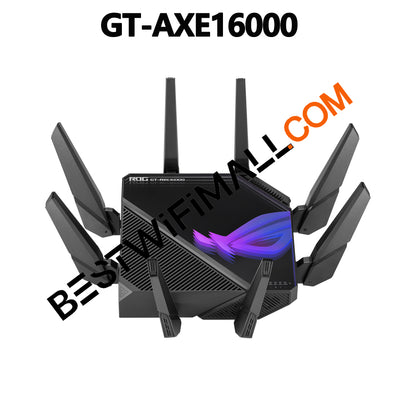 ASUS GT-AXE16000 ROG Rapture Quad-Band WiFi 6E Gaming Router 16000 Mbps, 2.4 GHz, Two 5 GHz Bands, And 6 GHz Wi-Fi - Best WiFi Mall