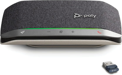 Poly Sync 20+ Personal Portable Bluetooth Smart Speakerphone (Plantronics) - USB-A UC Bluetooth Adapter - Connect Wirelessly to PC/Mac/Cell Phone - Works w/Teams, Zoom, & More