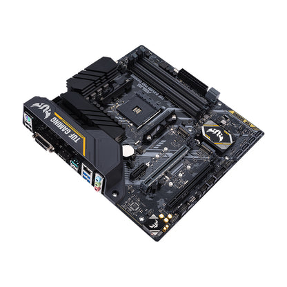 ASUS TUF B450M-PRO GAMING AMD B450 mATX gaming motherboard with Aura Sync RGB LED lighting DDR4 4400MHz support Dual M.2 USB3.1