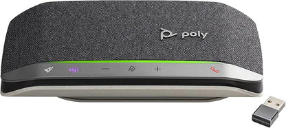 Poly Sync 20+ Personal Portable Bluetooth Smart Speakerphone (Plantronics) - USB-A UC Bluetooth Adapter - Connect Wirelessly to PC/Mac/Cell Phone - Works w/Teams, Zoom, & More