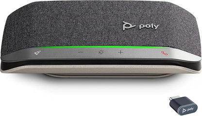 Poly Sync 20+ Personal Portable Bluetooth Smart Speakerphone (Plantronics) - USB-A UC Bluetooth Adapter - Connect Wirelessly to PC/Mac/Cell Phone - Works w/Teams, Zoom, & More