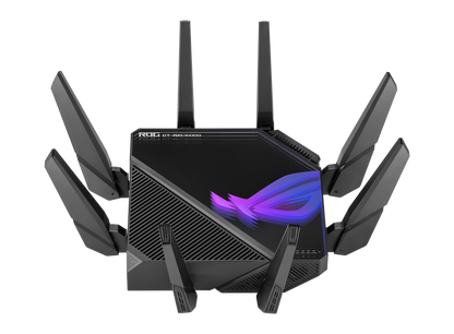 ASUS GT-AXE16000 ROG Rapture Quad-Band WiFi 6E Gaming Router 16000 Mbps, 2.4 GHz, Two 5 GHz Bands, And 6 GHz Wi-Fi - Best WiFi Mall
